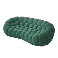Sofás Essential Arc Boneless | Loveseats de 1 pieza de tejido de punto 3D verde de 3 plazas