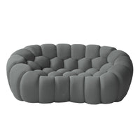 Sofás Essential Arc Boneless | Loveseats de 1 pieza de tejido de punto 3D gris de 2 plazas