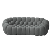 Sofás Essential Arc Boneless | Loveseats de 1 pieza de tejido de punto 3D gris de 3 plazas