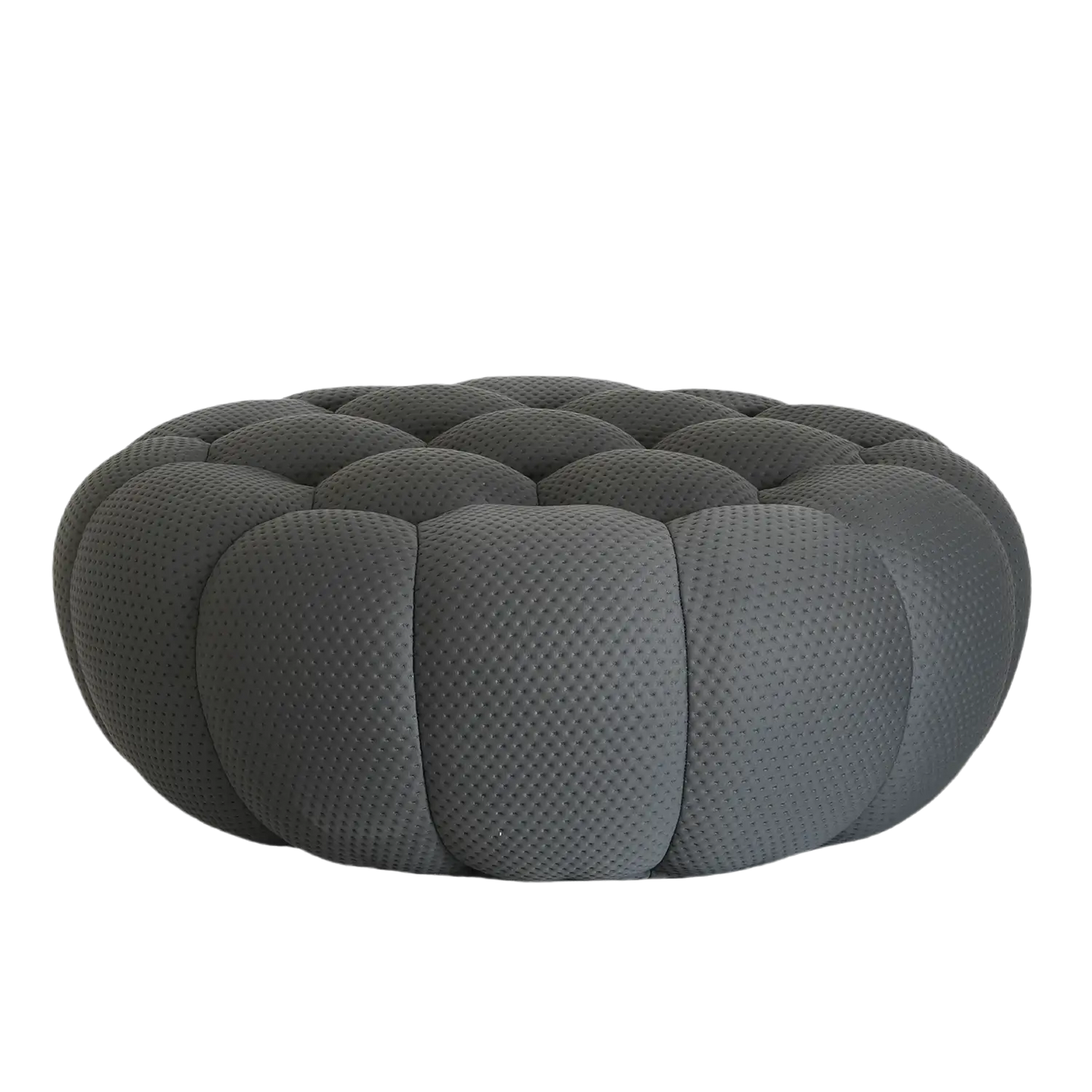 Essential Armless Floor Sofas | 1-Piece 3D Knitted Fabric Grey Ottoman