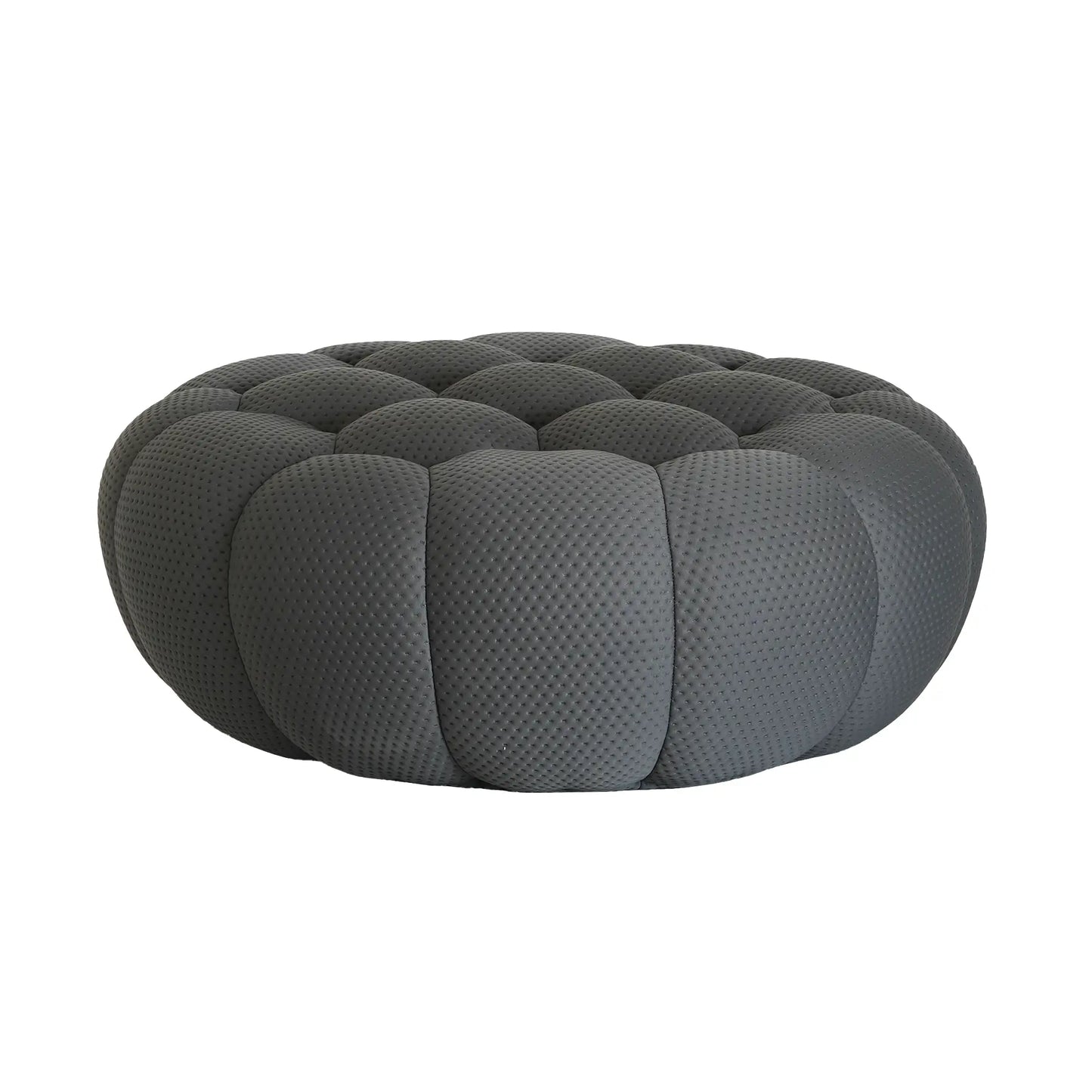 Essential Armless Floor Sofas | 1-Piece 3D Knitted Fabric Grey Ottoman