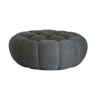 Essential Armless Floor Sofas | 1-Piece 3D Knitted Fabric Grey Ottoman