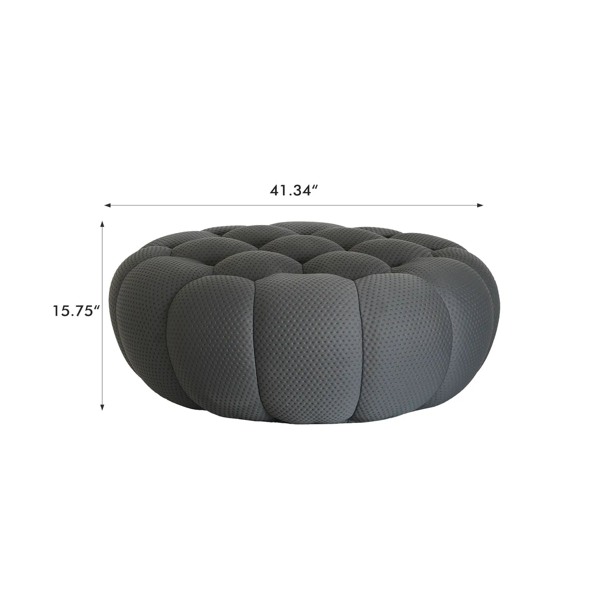 Pufs de tela gris esencial de punto 3D | 1 pieza, tela de punto 3D, apto para apartamentos