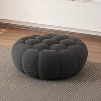 Essential Armless Floor Sofas | 1-Piece 3D Knitted Fabric Grey Ottoman