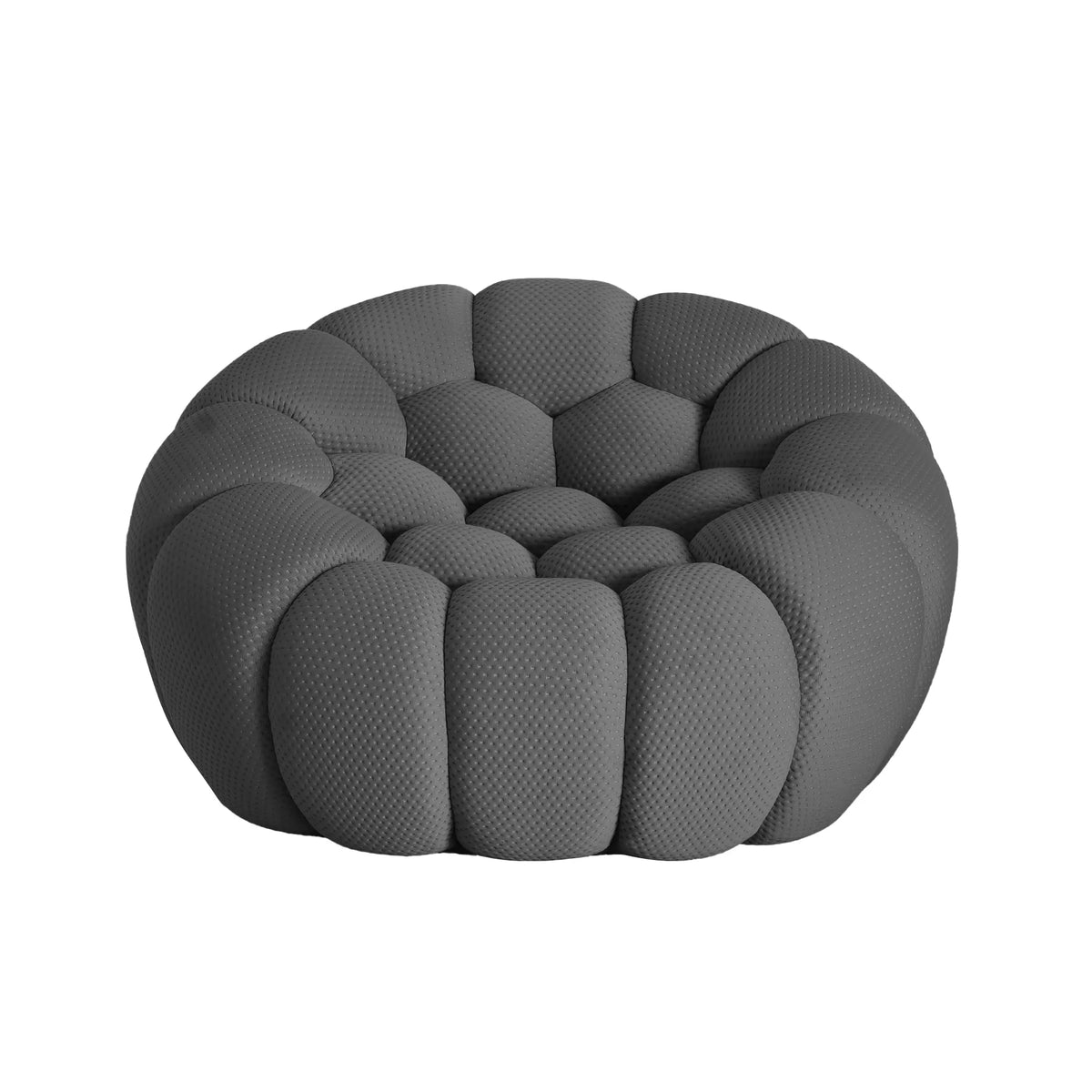 Essential 1-Seater grey 3D-Knitted Fabric Single Sofa | 1-Piece, 3D-Knitted Fabric, Apartment Friendly