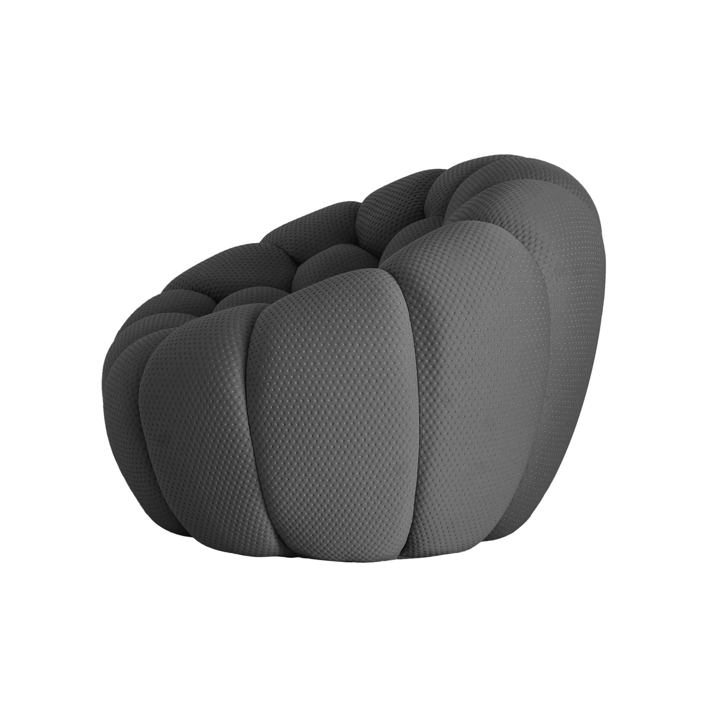 Sofás de suelo Essential sin brazos | Sofá individual gris de una plaza con tejido de punto 3D