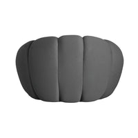 Sofás de suelo Essential sin brazos | Sofá individual gris de una plaza con tejido de punto 3D