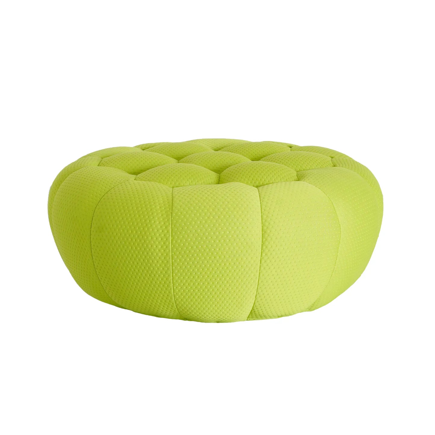 Essential Armless Floor Sofas | 1-Piece 3D Knitted Fabric Lime Green Ottoman