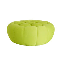 Essential Armless Floor Sofas | 1-Piece 3D Knitted Fabric Lime Green Ottoman