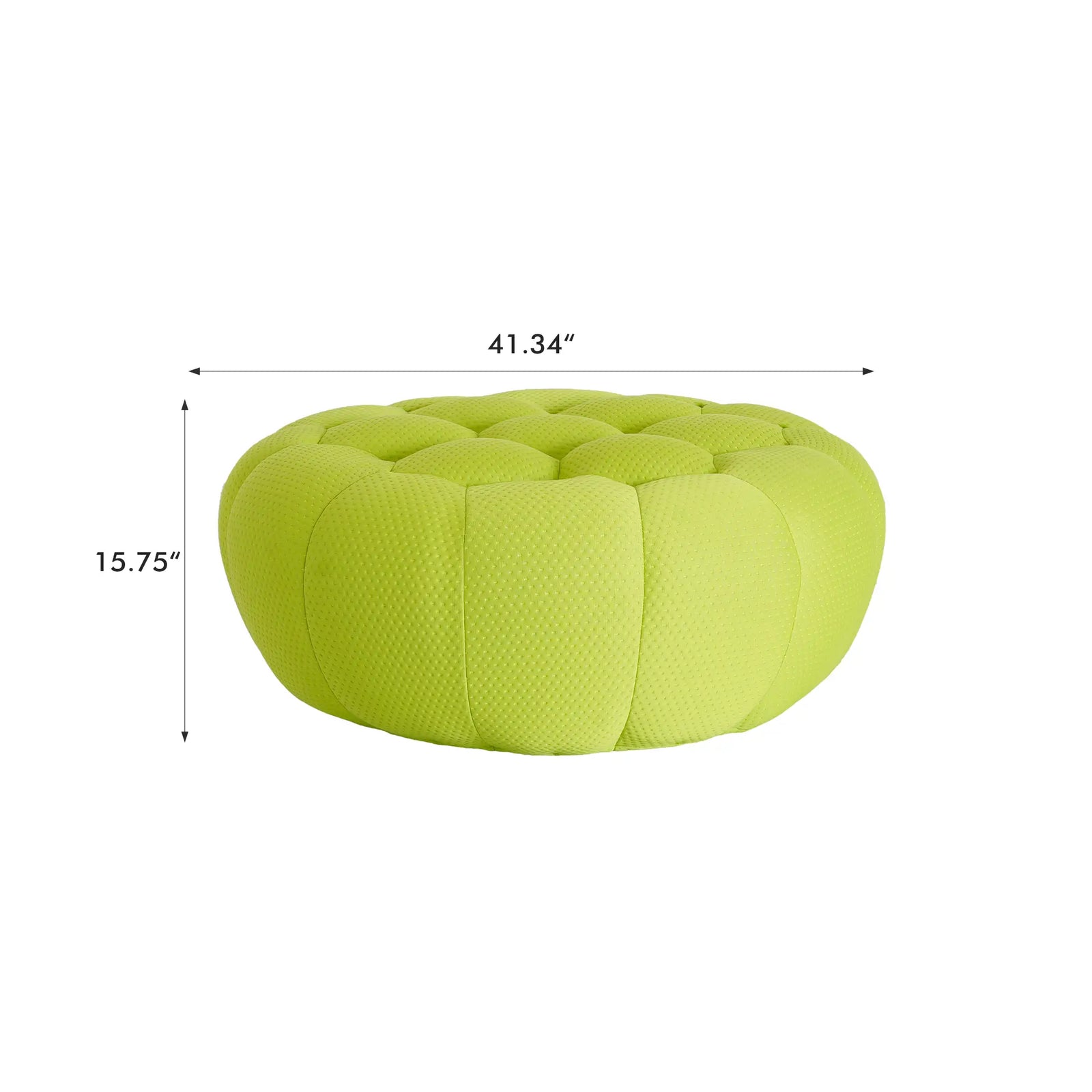 Essential lime-green 3D-Knitted Fabric Ottomans | 1-Piece, 3D-Knitted Fabric, Compact Design