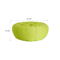 Essential Armless Floor Sofas | 1-Piece 3D Knitted Fabric Lime Green Ottoman