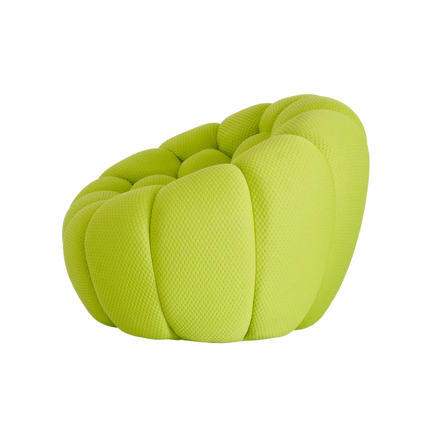 Essential Armless Floor Sofas | 1-Piece 3D Knitted Fabric Lime Green Single Sofa 1-Seater