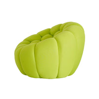 Essential Armless Floor Sofas | 1-Piece 3D Knitted Fabric Lime Green Single Sofa 1-Seater