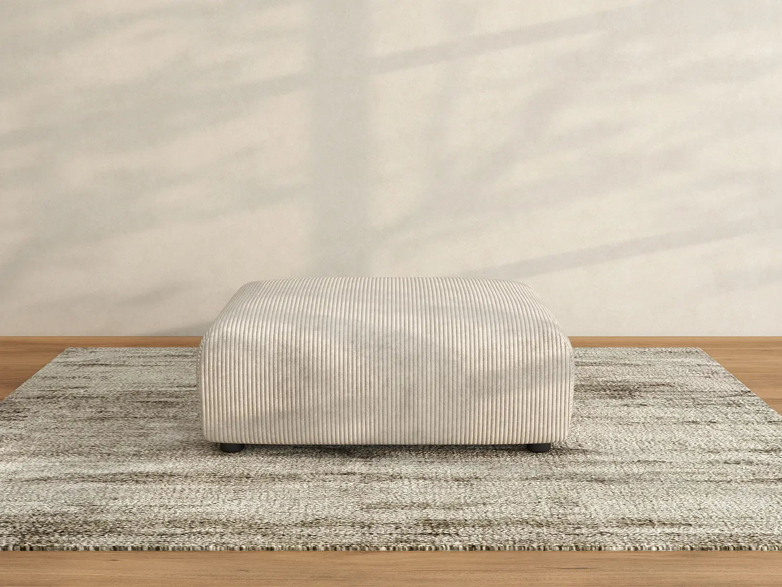 Otomana lavable Matrix Beige | 1 pieza, tejido de pana, diseño modular