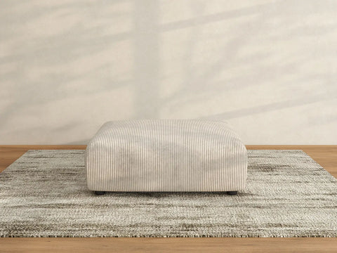 Matrix Beige Washable Ottoman | 1-Piece, Corduroy Fabric, Modular Design
