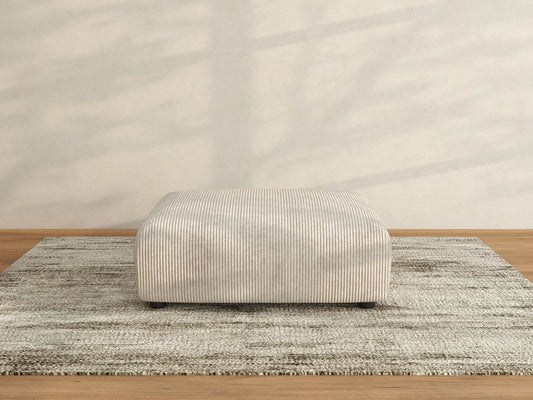 Sofás modulares modernos Matrix | Otomanas de pana beige de una pieza