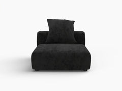 Fundas para sofás modulares modernos Matrix | Funda de pana negra para el asiento central de sofás modulares
