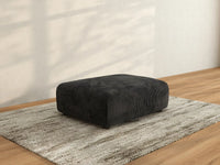 Sofás modulares modernos Matrix | Otomanas de pana negra de una pieza