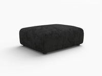 Sofás modulares modernos Matrix | Otomanas de pana negra de una pieza