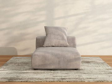 Sofá individual Matrix de 1 plaza, color marrón, lavable | 1 pieza, tejido de pana, diseño modular