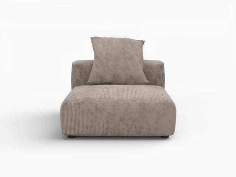 Fundas para sofás modulares modernos Matrix | Funda de pana marrón para el asiento central