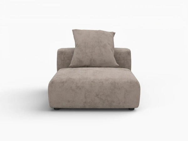 Fundas para sofás modulares modernos Matrix | Funda de pana marrón para el asiento central