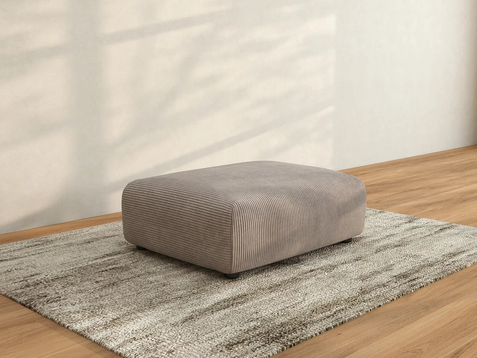 Otomana lavable Matrix Brown | 1 pieza, tela de pana, diseño modular