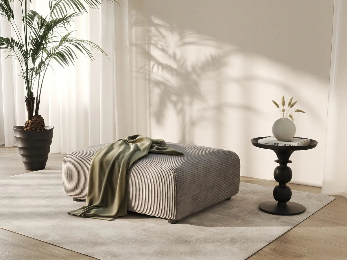 Otomana lavable Matrix Brown | 1 pieza, tela de pana, diseño modular