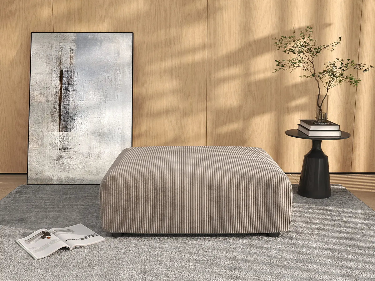 Otomana lavable Matrix Brown | 1 pieza, tela de pana, diseño modular