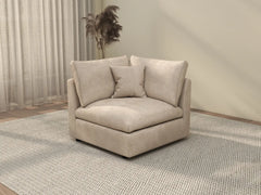 Sofás seccionales Deluxe Slope Cloud | Sofá individual de lino negro de una pieza, 101 cm, respaldo ajustable y cojines, monoplaza