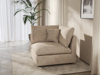 1 Piece Khaki Cotton Linen Corner Seat 1 Seater_7