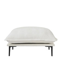 Deluxe Urban Cloud Sectional Sofas | 1-Piece Velvet Beige Ottoman