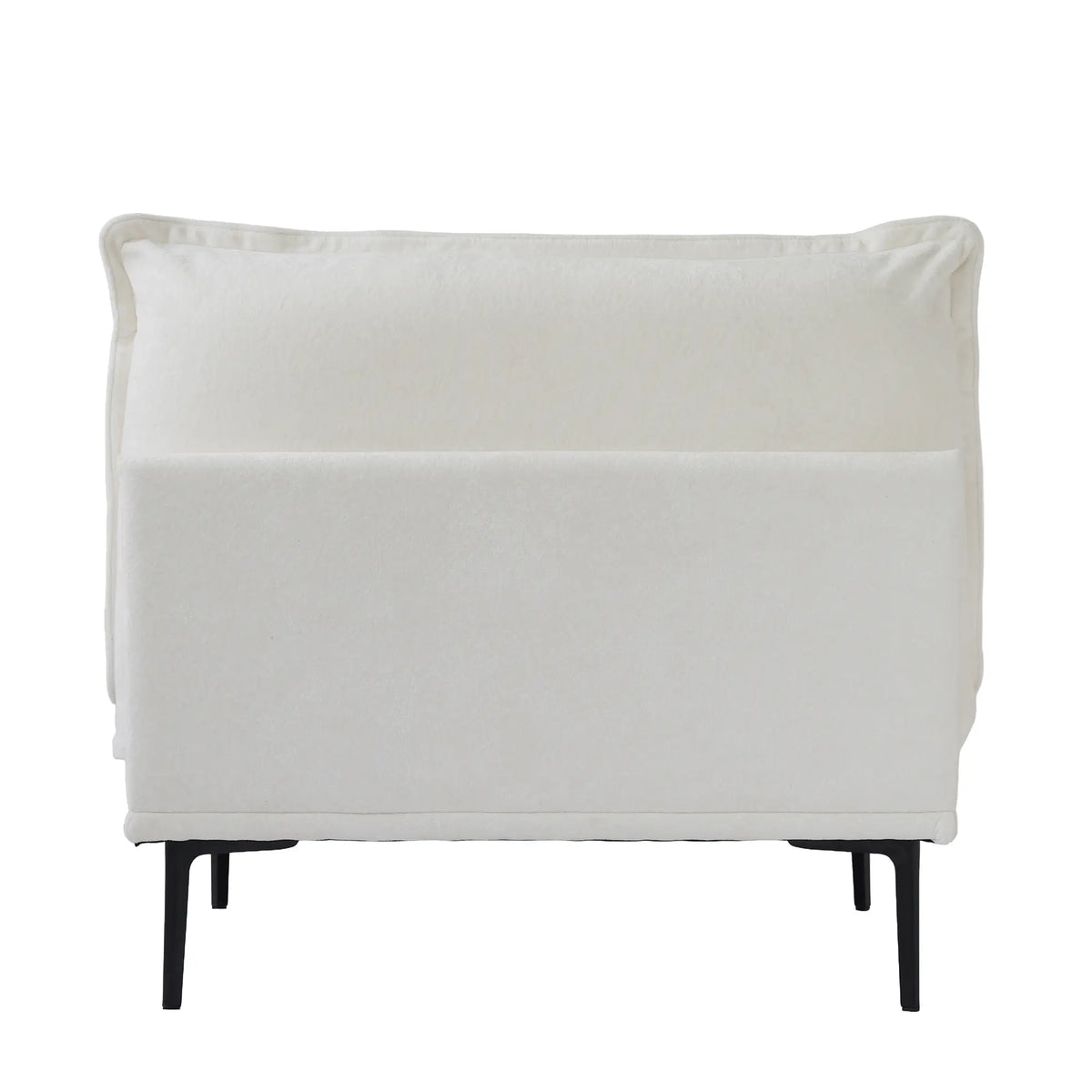 Sofá modular individual Deluxe Cloud de 1 plaza, color beige | 1 pieza, tela de terciopelo, para espacios pequeños
