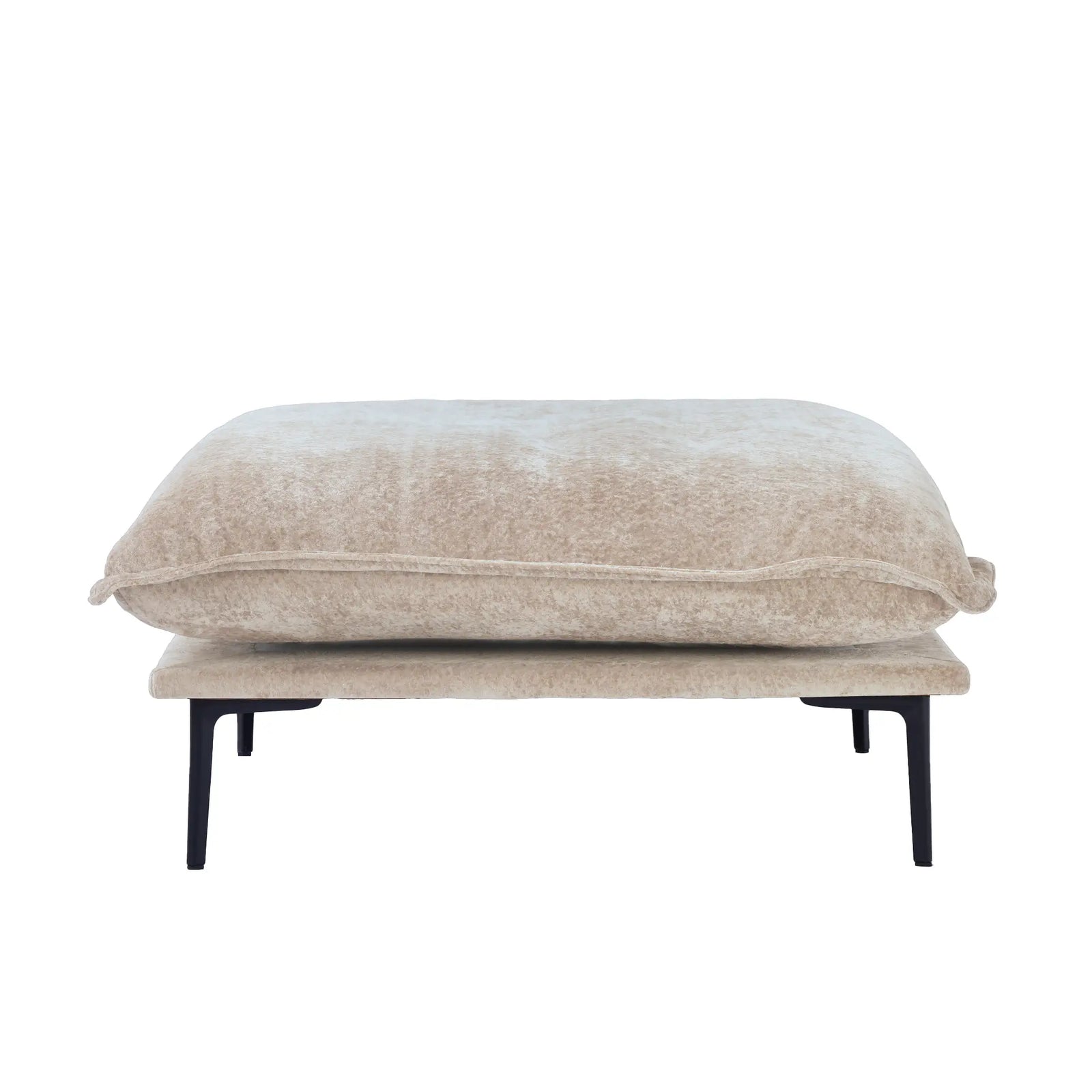 Otomana modular Deluxe Cloud Brown | 1 pieza, tela de terciopelo, ideal para apartamentos