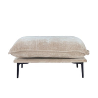Deluxe Urban Cloud Sectional Sofas | 1-Piece Velvet Brown Ottoman