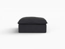 Deluxe Linen Cloud Sectional Sofas Covers | Black Cotton and Linen Sofa Covers for Ottoman