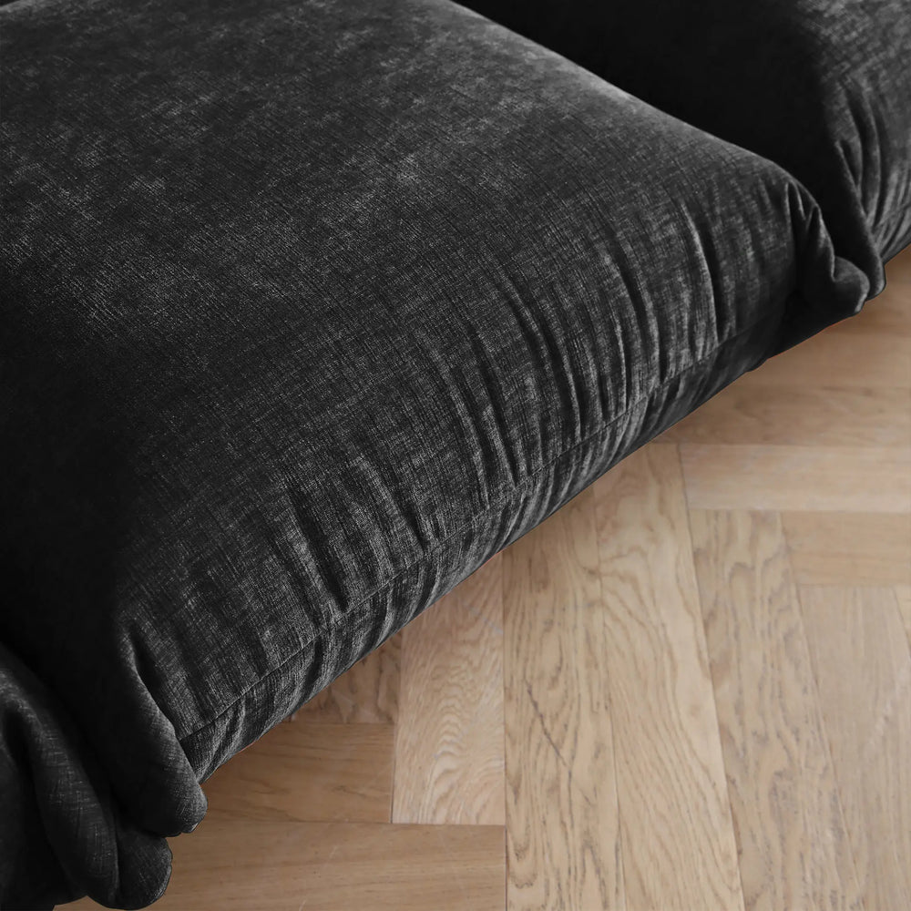 Matrix Modern Sectional Sofas | Black Chenille Couch Sectionals 3-seaters