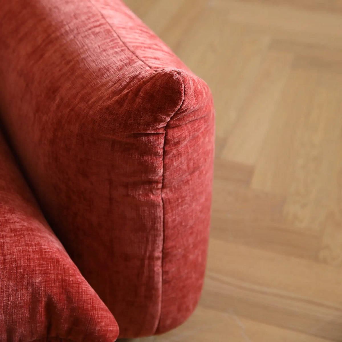 Matrix 3-Seater Orange Modular L-Shaped Sectional | 4-Piece (includes 1 Ottoman), Chenille Fabric, Large Space