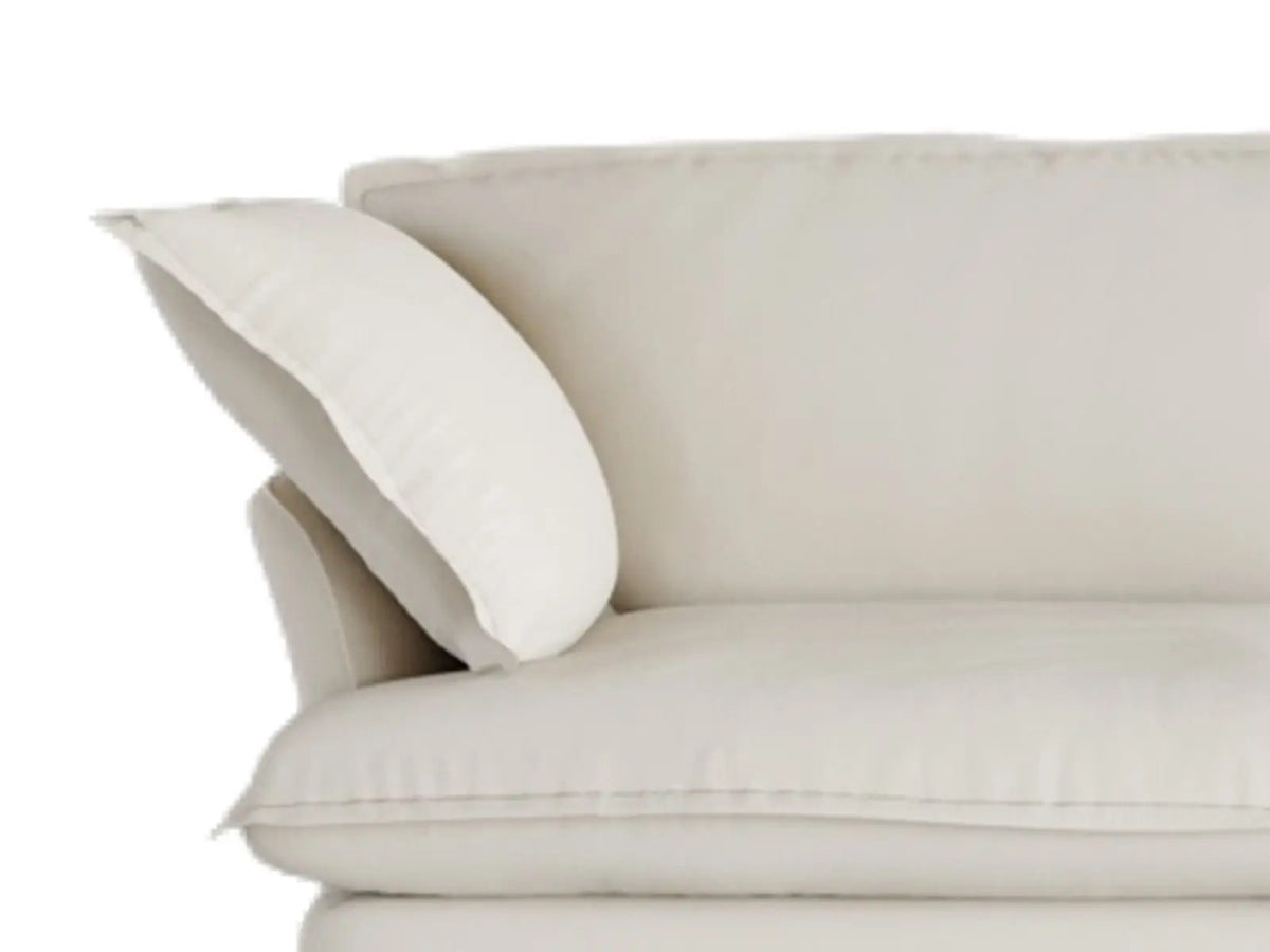 Deluxe Linen Cloud Sectional Sofas Covers | Beige Cotton and Linen Sofa Cover for 3-Seater