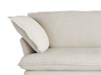 Deluxe Linen Cloud Sectional Sofas Covers | Beige Cotton and Linen Sofa Cover for 3-Seater