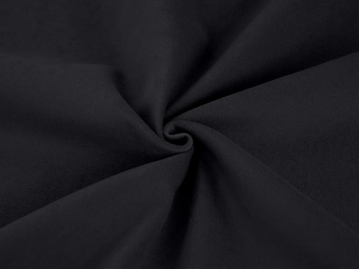 Deluxe Linen Cloud Sectional Sofas Covers | Black Linen and Cotton Sofa Cover for 3-Seater with 3-Ottoman