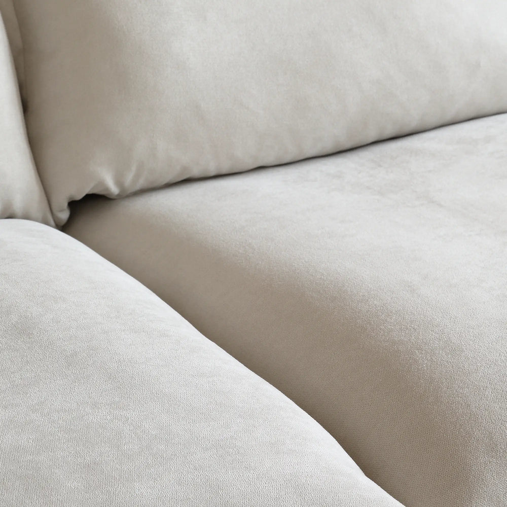 Deluxe Linen Cloud Sectional Sofas | Beige Cotton and Linen Armless Single Sofa 1-seater