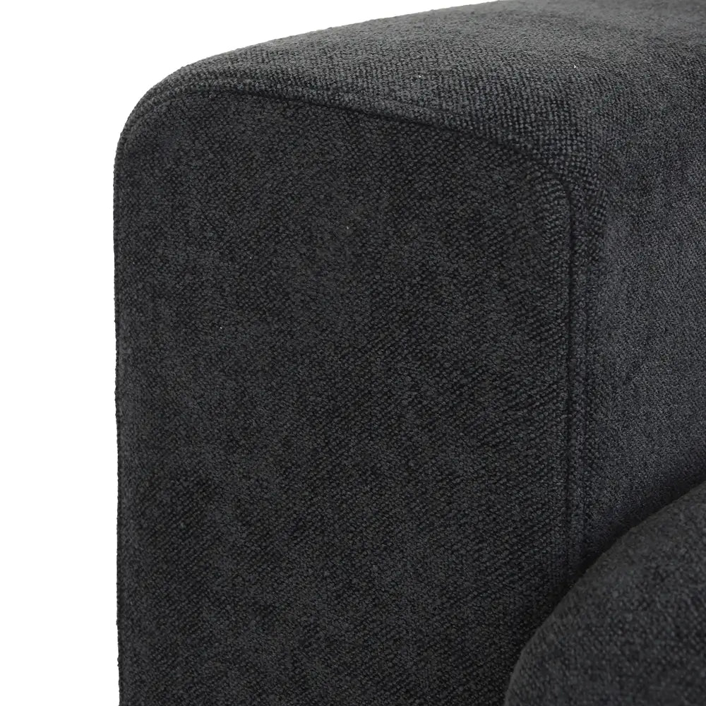 Sofá de dos plazas Deluxe Cloud, lavable, color negro | 2 piezas, tela de algodón y lino, diseño modular
