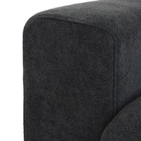 Deluxe Premium Cloud Sectional Sofas | Black Cotton and Linen U shaped Sectionals 4-seaters