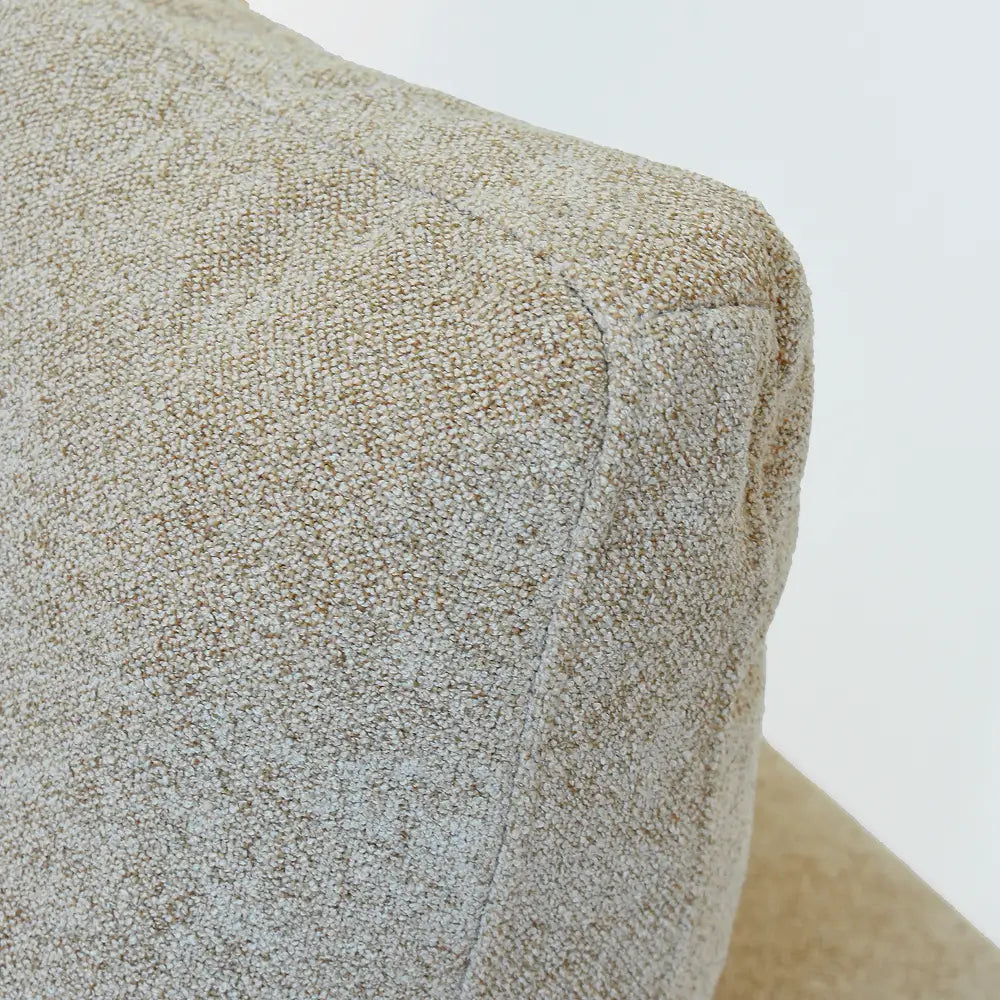 Deluxe Premium Cloud Sectional Sofas | Khaki Cotton and Linen Armless Single Sofa 1-seater