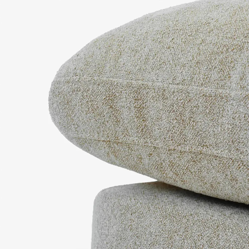 Deluxe Cloud 3-Seater Khaki Storage L-Shaped Sectional | 4-Piece (includes 1 Ottoman), Cotton and Linen Fabric, Washable Covers