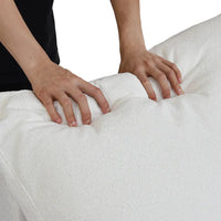 Deluxe Premium Cloud Sectional Sofas | Cotton and Linen White Sofa Sets 160" Flexible Armrest Pillows 6-seaters