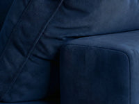 Deluxe Cloud 3-Seater Sofa Set in Dark Blue Velvet | 4-Piece (Includes 1 Ottoman), Easy To Clean, Modern Style