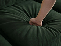 Deluxe Cloud Ottoman in Olive Green Velvet | 1-Piece (Includes 1 Ottoman), Living Room Accent, Easy To Clean, Stylish Design