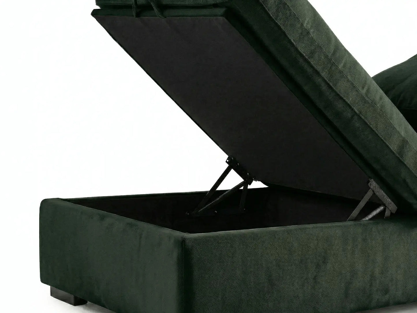 Deluxe Cloud Ottoman in Olive Green Velvet | 1-Piece (Includes 1 Ottoman), Living Room Accent, Easy To Clean, Stylish Design
